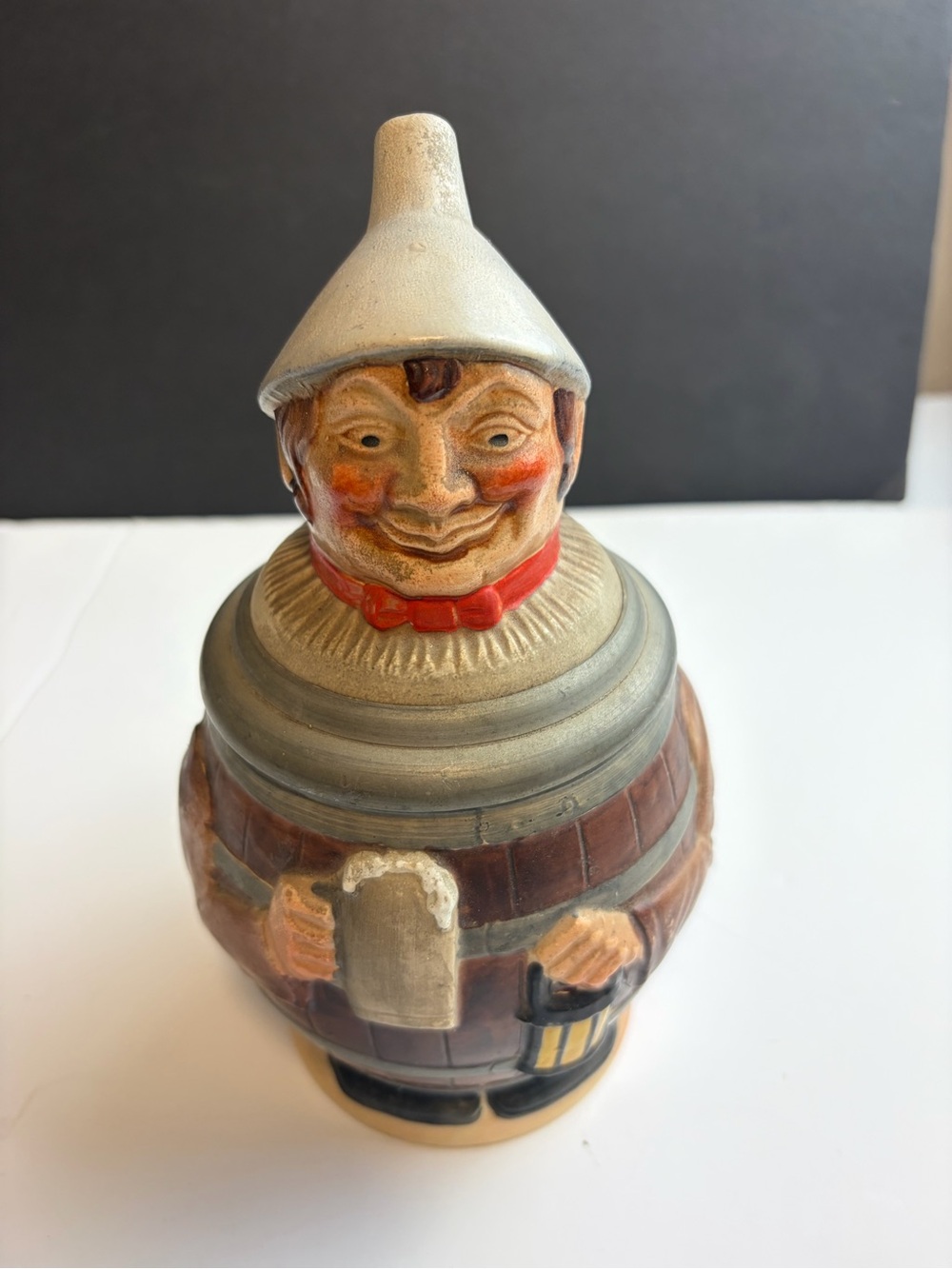 Character Stein Reinhold Merkelbach West Germany Barrel Man Funnel Hat #4127 8”